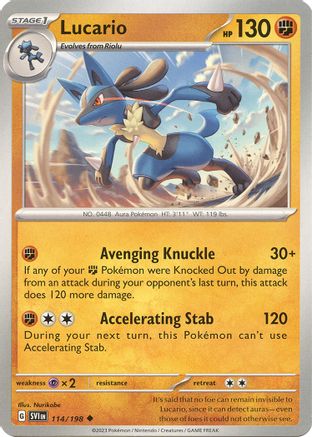 Lucario (114/198) - SSVBS  - Uncommon - Reverse Holofoil