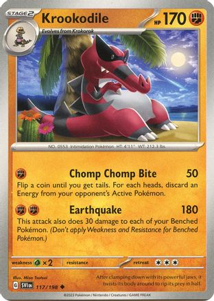 Krookodile (117/198) - SSVBS  - Uncommon - Reverse Holofoil