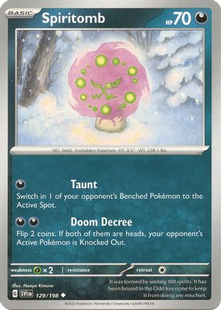 Spiritomb (129/198) - SSVBS  - Uncommon - Reverse Holofoil