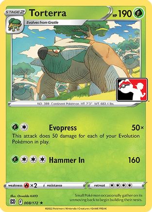 Torterra (008/172) - PPSC  - Rare - Holofoil