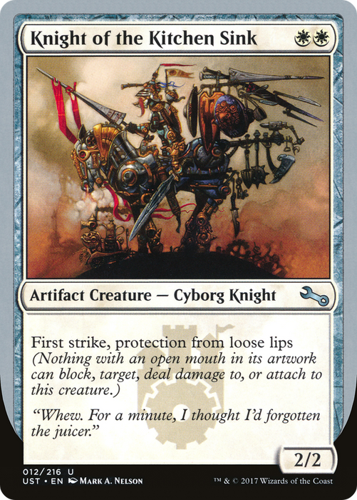 Knight of the Kitchen Sink (UST-12C) - uncommon - Foil