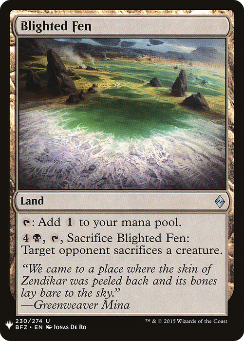 Blighted Fen (LIST-BFZ-230) - uncommon