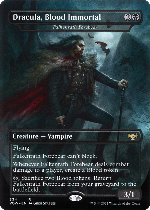 Falkenrath Forebear (VOW-334) - rare / Dracula, Blood Immortal: (Showcase) (Borderless)