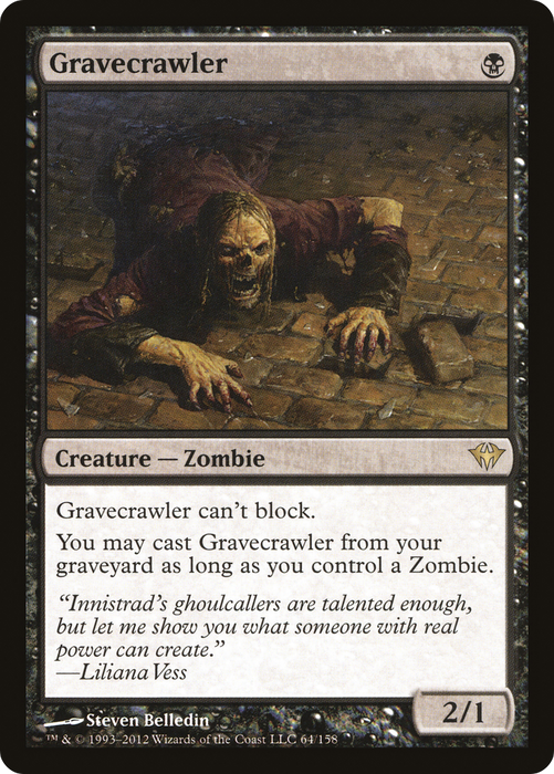 Gravecrawler (DKA-064) - rare - Foil