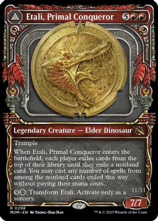 Etali, Primal Conqueror // Etali, Primal Sickness (MOM-298) - rare: (Showcase) - Foil