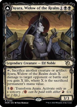 Ayara, Widow of the Realm // Ayara, Furnace Queen (MOM-296) - rare: (Showcase)