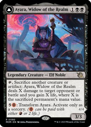 Ayara, Widow of the Realm // Ayara, Furnace Queen (MOM-090) - rare
