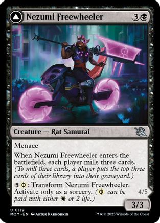 Nezumi Freewheeler // Hideous Fleshwheeler (MOM-119) - uncommon