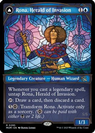 Rona, Herald of Invasion // Rona, Tolarian Obliterator (MOM-295) - rare: (Showcase) - Foil