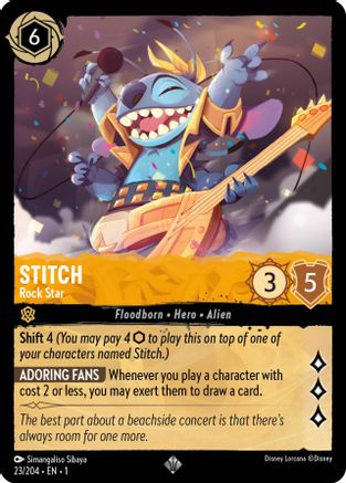 Stitch - Rock Star (23/204) - Super Rare