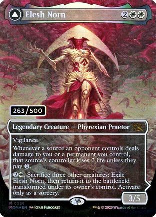 Elesh Norn // The Argent Etchings (MOM-338) - mythic (Borderless) - Foil