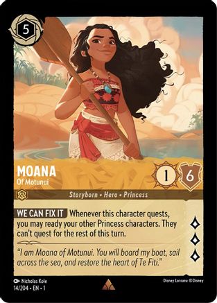Moana - Of Motunui (14/204) - Rare - Cold Foil