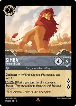 Simba - Returned King (189/204) - Rare
