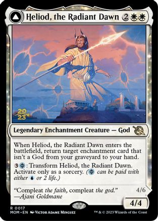 Heliod, the Radiant Dawn // Heliod, the Warped Eclipse (PRE-17S) - rare: (enchantment) - Foil