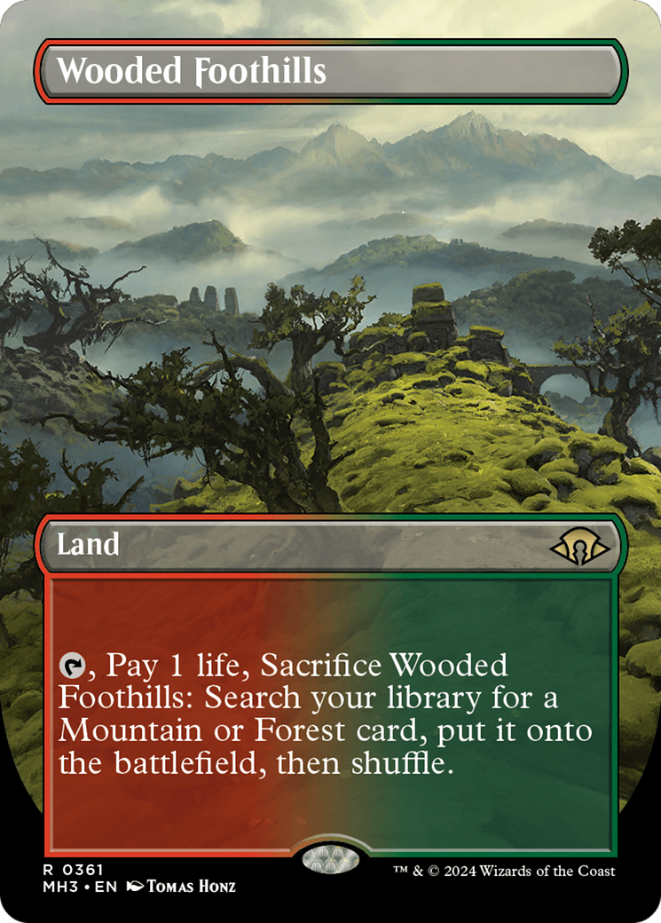 Wooded Foothills (MH3-361) - rare (Borderless) - Foil