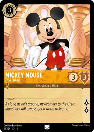 Mickey Mouse - True Friend (12/204) - Uncommon