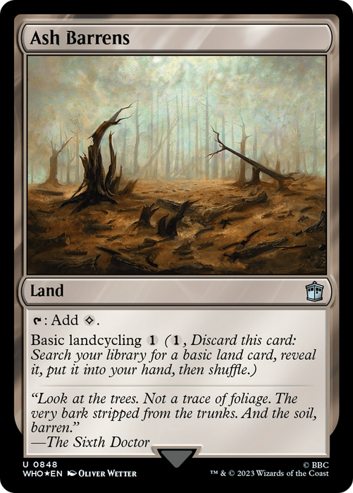 Ash Barrens (WHO-848) - uncommon - Foil