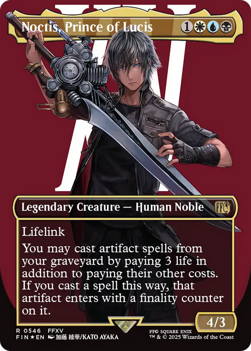 Noctis, Prince of Lucis (FIN-546) - rare (Borderless) - Foil