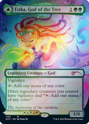 Esika, God of the Tree // The Prismatic Bridge (SLD-1155) - mythic (Borderless) - Foil