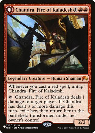 Chandra, Fire of Kaladesh // Chandra, Roaring Flame (LIST-ORI-135) - mythic: (originpwdfc)