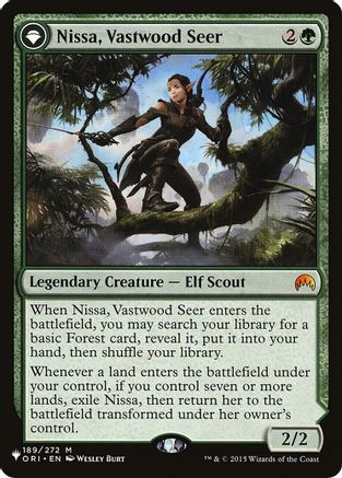 Nissa, Vastwood Seer // Nissa, Sage Animist (LIST-ORI-189) - mythic: (originpwdfc)