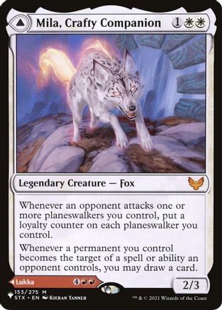 Mila, Crafty Companion // Lukka, Wayward Bonder (LIST-STX-153) - mythic