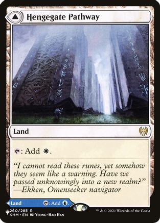 Hengegate Pathway // Mistgate Pathway (LIST-KHM-260) - rare