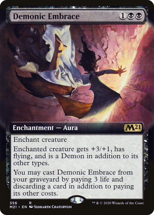 Demonic Embrace (M21-356) - rare: (Extended Art) - Foil