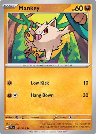 Mankey (106/193) - SPE  - Common
