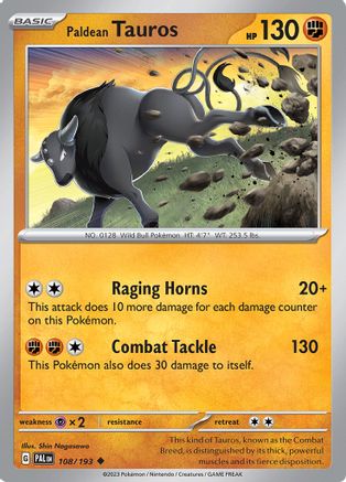 Paldean Tauros (108/193) - SPE  - Uncommon