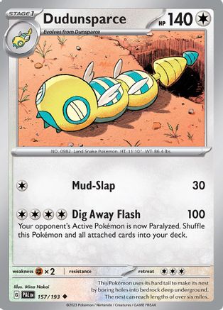 Dudunsparce (157/193) - SPE  - Uncommon - Reverse Holofoil