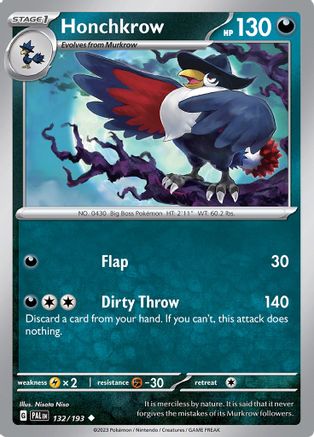 Honchkrow (132/193) - SPE  - Uncommon - Reverse Holofoil