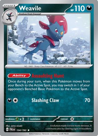 Weavile (134/193) - SPE  - Rare - Reverse Holofoil