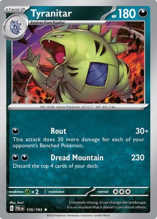 Tyranitar (135/193) - SPE  - Rare - Reverse Holofoil