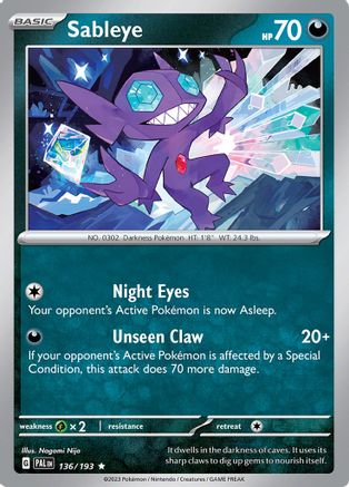 Sableye (136/193) - SPE  - Rare - Holofoil