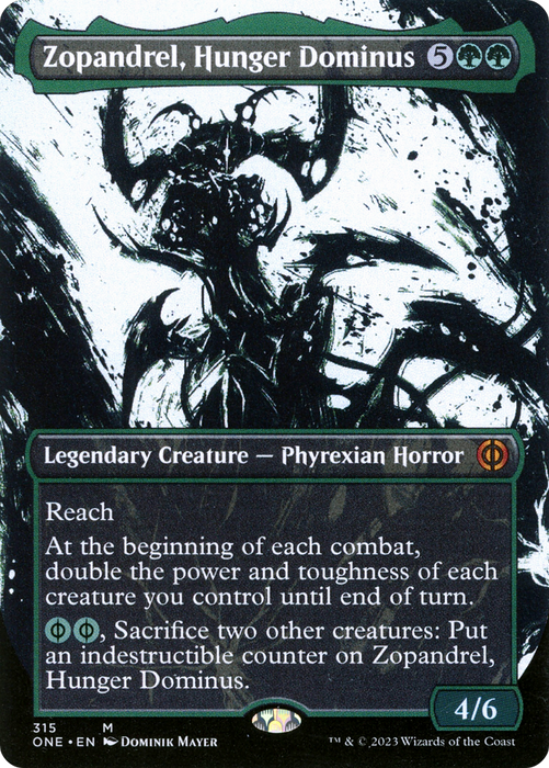 Zopandrel, Hunger Dominus (ONE-315) - mythic: (Showcase) (Borderless) - Foil