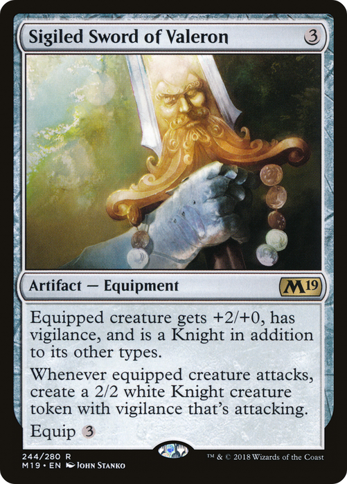 Sigiled Sword of Valeron (M19-244) - rare - Foil