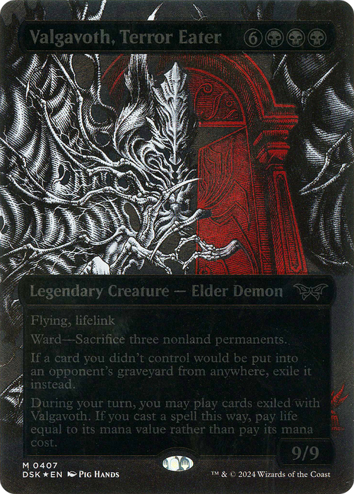 Valgavoth, Terror Eater (DSK-407) - mythic: (Showcase) (Borderless) - Foil