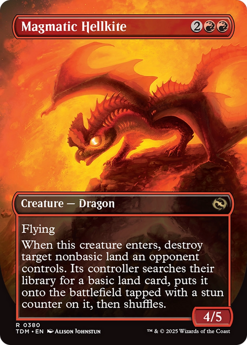 Magmatic Hellkite // Magmatic Hellkite (TDM-380) - rare (Borderless) - Foil