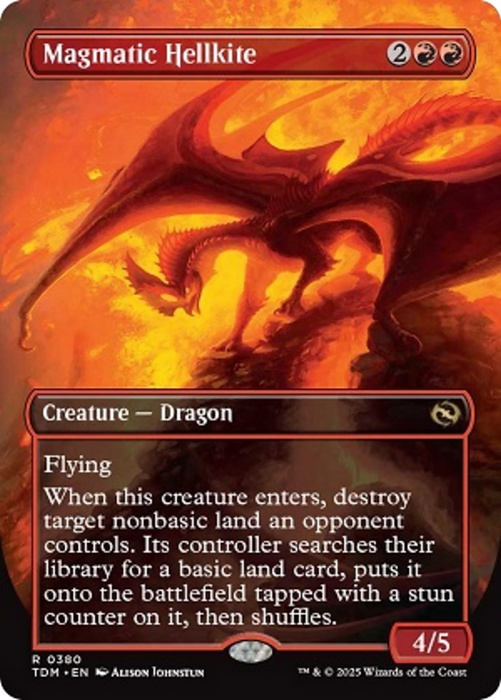 Magmatic Hellkite // Magmatic Hellkite (TDM-380) - rare (Borderless) - Foil