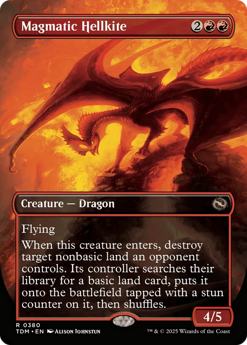 Magmatic Hellkite // Magmatic Hellkite (TDM-380) - rare (Borderless) - Foil