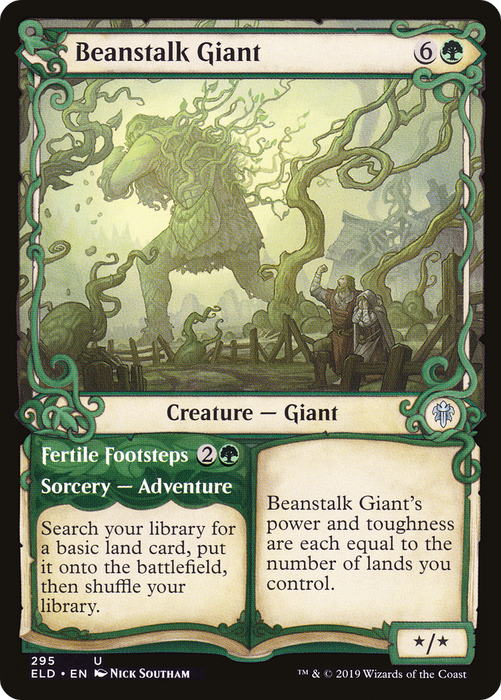 Beanstalk Giant // Fertile Footsteps (ELD-295) - uncommon: (Showcase) - Foil