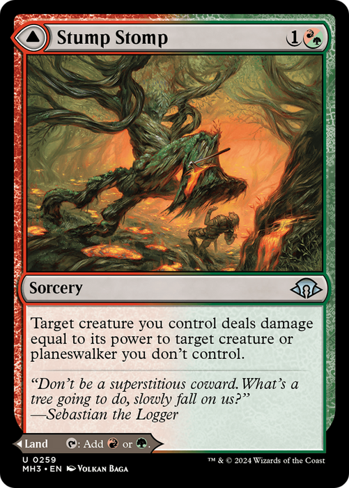 Stump Stomp // Burnwillow Clearing (MH3-259) - uncommon - Foil