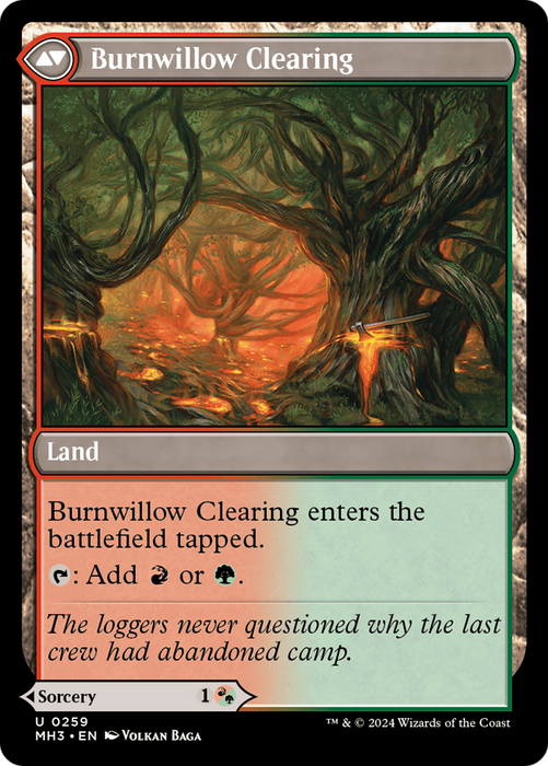 Stump Stomp // Burnwillow Clearing (MH3-259) - uncommon - Foil