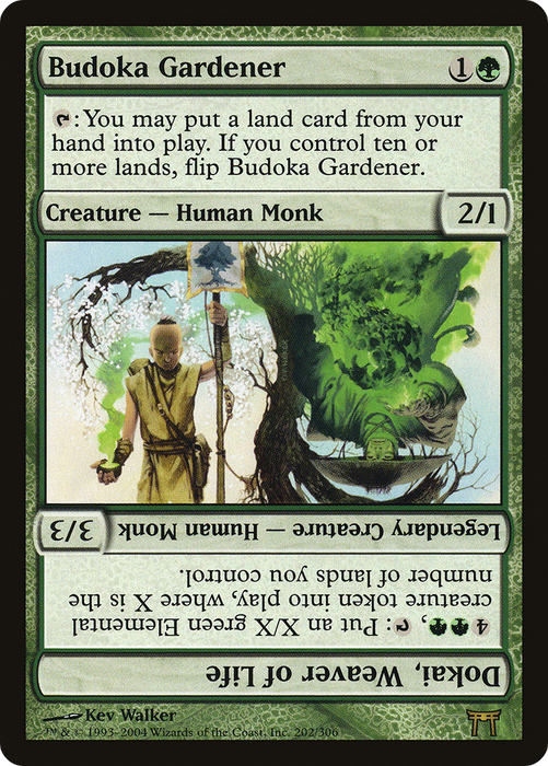 Budoka Gardener // Dokai, Weaver of Life (CHK-202) - rare - Foil