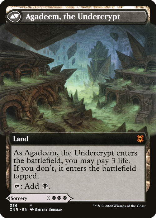 Agadeem's Awakening // Agadeem, the Undercrypt (ZNR-336) - mythic: (Extended Art) - Foil
