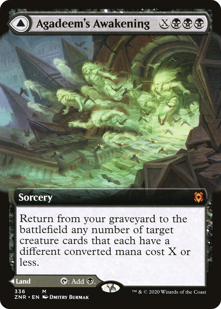 Agadeem's Awakening // Agadeem, the Undercrypt (ZNR-336) - mythic: (Extended Art) - Foil