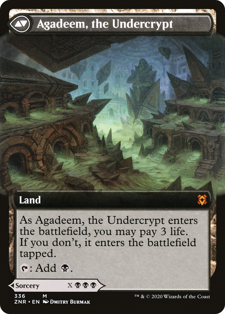 Agadeem's Awakening // Agadeem, the Undercrypt (ZNR-336) - mythic: (Extended Art)