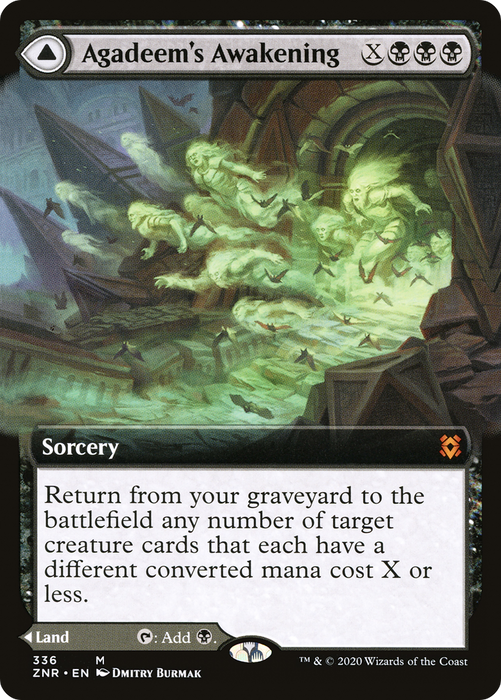 Agadeem's Awakening // Agadeem, the Undercrypt (ZNR-336) - mythic: (Extended Art)