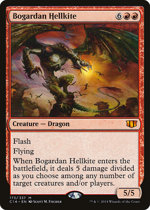 Bogardan Hellkite (C14-173) - mythic